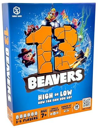 13 Beavers - Fun Family Board Game for Kids & Adults - 2–6 Players, Ages 7+ - Quick-to-Learn River Adventure of Strategy, Luck & Laughter for Game Nights & Holidays