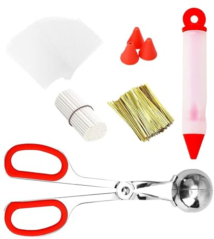 Kit de cake pop para niños, kit para hacer piruletas | Palos piruletas con bolsas y corbatas | Kit de decoración de cake pop, divertido kit de cake pop para fiestas de boda, fiestas de co