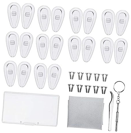 Healvian Brillen-reparatur-werkzeug-set Inklusive Nasenpads Schrauben Pinzette Linsenreiniger Aufbewahrungsbox