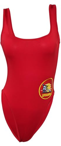 Alleyon Costume da bagno da donna, rosso, costume da bagno per cosplay, salvataggio, costume da bagno per Halloween, carnevale, M