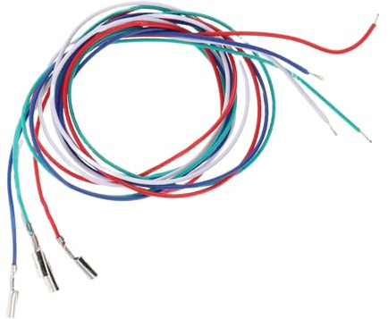 FRCOLOR 4piezas Cables De Conexión Para Cabezal De Fonógrafo Con Colores Rojo Blanco Azul Verde Repuesto Resistente y Compatible Para Tocadiscos y Reproductores Fonográficos