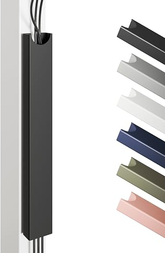 Bandeja magnética para la gestión de Cables – Canal pasacables de Acero Inoxidable con Montaje magnético – Organización de Escritorio y bajo Escritorio – Organizador de Cables Desktronic