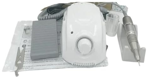 Taladro eléctrico for uñas de 65 W con potente micromotor y caja control, CC 30 V, 35 000 RPM, mango H200, fresadora for manicura(BT Marathon,US)