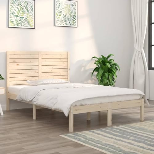 Frdhee Lit en palettes pour adolescent, en bois massif, 120 x 190 cm, cadre de lit pour chambre à coucher, stable et peu encombrant