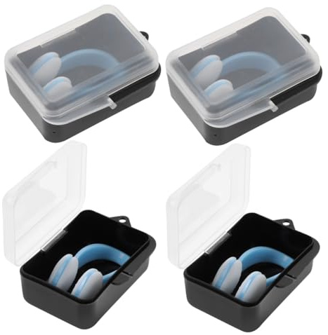 Gogogmee 4 Pezzi Clip Nasali per Nuoto in Silicone Impermeabili Antiscivolo e Comode Tappi Nasali per e Adulti Protezione Nasale per Piscina e Immersioni Accessorio Portatile per