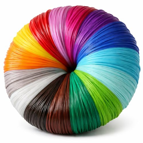 Fits4Kids® PCL Filament 1,75 mm für 3D Stifte, 20 Farben & 100 m, niedrige Temperatur, sicher ab 6 Jahren, Filament Set für Kinder, Schule & DIY