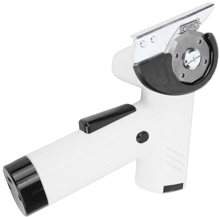 Cosiki Forbici Elettriche Senza Fili, Taglierina Portatile Alimentato a Batteria, Taglierina con Display a LED con Luce per Moquette, Cartone, Pelle, Plastica, Tela e Carta da Parati (WHITE)