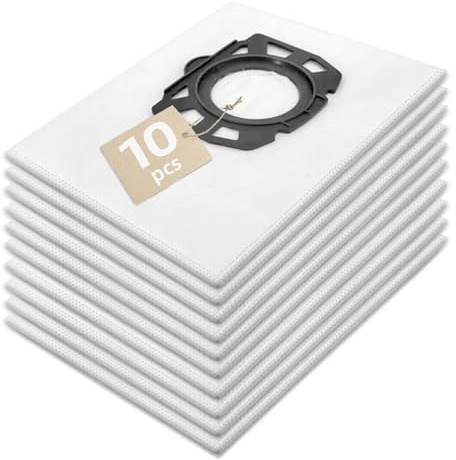 Set di 10 sacchetti per aspirapolvere Karcher WD2 Plus, WD3 S, WD3 V, KFI 357, KWD,SE4001,SE4002 sacchetti per aspirapolvere