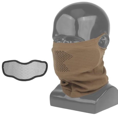 Airsoft-mask I Nätmaterial med Avtagbart Skydd Av Ståltråd, Rysk Airsoft-halvmask med Andningsbar Skyddsskärm, för Paintball Cykling och Friluftsliv