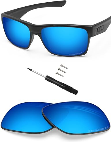 BLAZERBUCK Lentes de repuesto y herramientas de reparación para gafas de sol Oakley TwoFace OO9189/TwoFace Asian Fit OO9256, azul, (Ice Blue - Polarized), 0