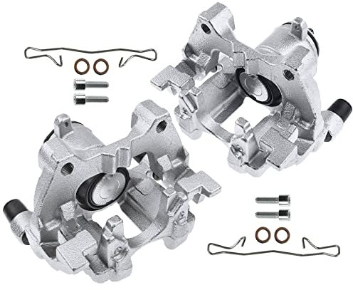 Frankberg 2x Bremssattel Bremszange Hinten Links Rechts mit Halter (Lochabstand Halterung 90mm) Kompatibel mit Golf VII Golf Alltrack A3 T-R.O.C K.a.r.o.q TT Q2 Replace# 344837