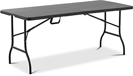 Royal Catering RC-FT_3 Klapptisch 1.830 x 750 x 740 mm 150 kg drinnen/draußen Schwarz Klapptisch draußen Gastro Klapptisch