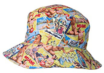 King Kerosin Herren Bucket Hat Fischerhut Anglerhut Wendefunktion Sonnenhut Strandhut Tropical 50S Vacation