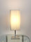 Trango 2022 Design Plissee Tischleuchte in Eckig & Chromfuß *CANNES* Tischlampe mit 1x E27 Lampenfassung Nachttischlampe H: 43cm, Schreibtischleuchte, Leselampe ohne Leuchtmittel