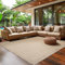 SIMPEX Outdoor Teppich Wetterfest Terrasse Balkon Garten Küchenteppich Einfarbiges Design Flachgewebe Sisal Look Waschbarer Teppich, Größe: 140 x 200 cm, Farbe: Beige