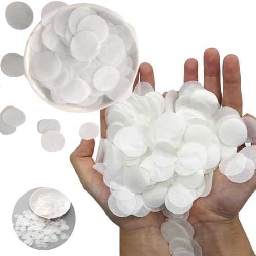 10000Pcs 1 Inch White Wedding Paper Confetti - Wedding & Birthday Party Decoration (100g)
