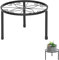 Helweet Soporte para Plantas, Soporte para Macetas de Flores, Pie para Plantas, Soporte para Plantas de Interior, Adecuado para Interior, Exterior, Patio, Jardín, Balcón, 21 x 9cm, Negro