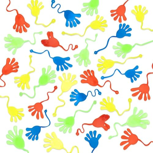 YEWCEP 50 Stück Klatschhand für, Buntes Klatschhand Spielzeug, Klebrigkeit Klatschhände Set, für geburtstag Geschenk Party Mitgebsel, Geeignet für Den Geburtstag