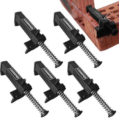 Brick Pointing Tools – High Visibility Cord Support Clamps, Runner Wire Drawer Bricklaying Tool, Building Layout Positioning Device, Measurement Accessory | String Block for Mortar Course Alignment