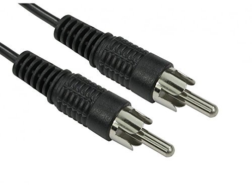 rhinocables Single RCA Phono Audio Cable with Nickel Connectors Shielded RCA Cable for Stereo Audio, Subwoofer, Home Theater, Amplifier, Receiver, Speaker System, Hi-Fi Sound Quality (10m)