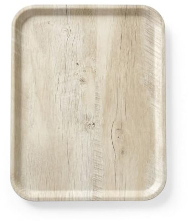 HENDI Plateau de Service, laminé, rectangulaire, antidérapant, Motif en Bois Clair, Multi-Usage, pour Buffet, Fast Food et Restauration Rapide, Passe au Lave-Vaisselle, 330x430x(H) 13mm, mélamine
