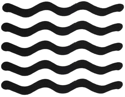 Grip Shop Anti-Rutsch Aufkleber für Badewanne, Dusche, Treppe, Schwimmbad Schutz Welle 10cm 12 Stück Schwarz