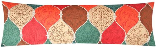 Renforcé Seitenschläferkissen Bezug 40x145cm - Orientalisches Muster - Orient - 100% Baumwolle Kissenbezug, Modern (EW-Casa)
