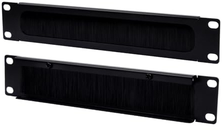GeeekPi Gestionnaire de câbles de 25,4 cm 1U avec bande de brosse pour entrée de câble pour DeskPi RackMate T1/T0/T2/T1 Plus/T0 Plus/TL1 et rack de serveur de 25,4 cm (2)