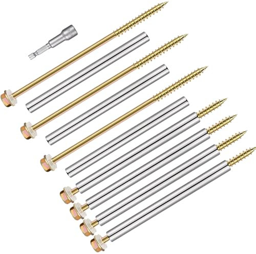 24 Pack 7'' Gutter Screws with Stainless Steel Sleeve,for 5-Inch Roof Gutter Repair, Screws White,Durable Nails (24)