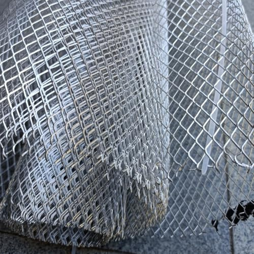 COYOUCO Rete in Alluminio Lega 1x10m Lamiera Espansa e Forata Griglia Diamante Balcone Giardino DIY Esterno Pannello Lattice Metallo Antiruggine,0.88mm Thick 7x12mm