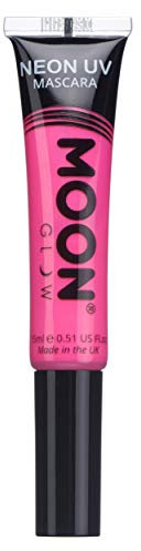 Moon Glow Mascara UV néon | Couleur néon vive, brille sous un éclairage UV | Maquillage néon, rose foncé, 15 ml (paquet de 1)