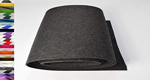 StoffBook ANTHRAZIT STABILER BASTELFILZ TASCHENFILZ STOFF CA. 5MM STOFFE, D358