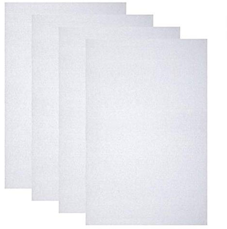 ROSENICE Aida-Stoff 4 Stück Kreuzstich Stoff Baumwolle Aida Stoff für Näharbeit DIY 12 von 18 Zoll 14 Count