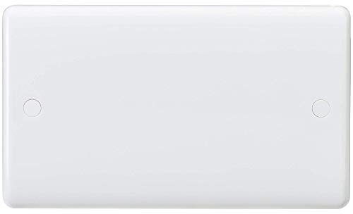 Knightsbridge CU8360 Curved Edge 2 Gang Blanking Plate, White