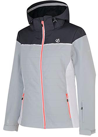 Regatta Sightly-Chaqueta de esquí y Snowboard Acolchada Impermeable y Transpirable con Aislamiento Alto y Costuras Selladas aislantes, Mujer, Argent Grey/Ebony Grey, 34