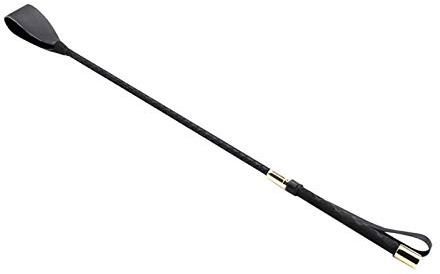 Kisbeibi Cravache pour chevaux, cravache d'équitation légère avec manche en cuir PU (taille : 45 cm)