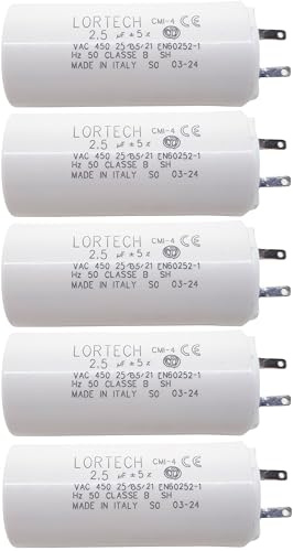 Set 5 2,5µF kondensatorer för 6 Nm rullgardinsmotor. 2,8 mm stift
