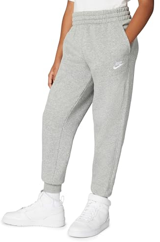 Nike FD3008-063 K NSW Club FLC JGGR LBR Pantaloni Sportivi Unisex Bambino Dk Grey Heather/Base Grey/White Taglia L