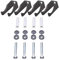 NRG Radiator Brackets Traditional Cast Iron Designer Triple Column Wall Brackets Fitting Kit Anthracite