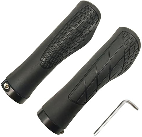 RYANGO Bicycle Handlebar Grips, Single Lock with Soft Rubber, Anti-Slip Handlebar Grips for Bike, MTB Grips Bicycle Grips for BMX, E-Bike, Scooter