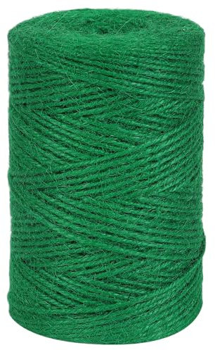 Tenn Well Garden Twine, 500 Feet 2mm Green Jute Twine for Gardening, Plant Ties for Climbing Plants, Tomatoes, Crafts
