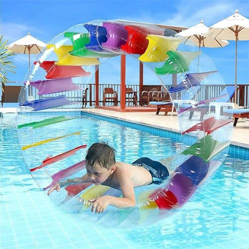 Rueda Acuática Inflable 120 cm, Juguete para Piscina Gigante para Niños y Adultos, Flotador Colorido para Verano, Fiestas en Piscina, Playa y Jardín – Material OPP Resistente