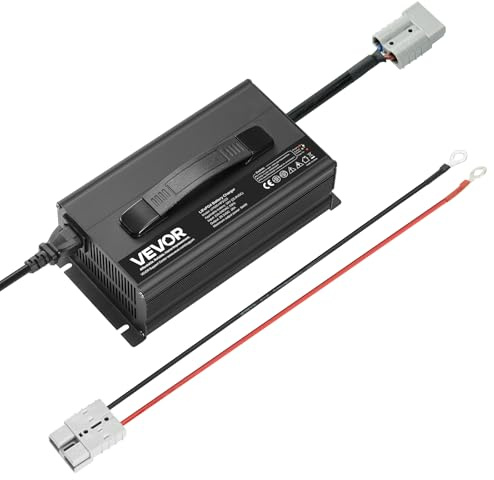 VEVOR 24 V 20 A litiumbatteriladdare, 29,2 V, DC-laddningsspänning, med Anderson-port, LED-skärm, 0 V aktivering, för litium-LiFePO4-deep cycle batterier för båtar, husbilar