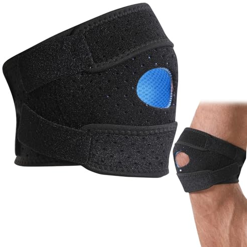 Ginocchiera Ortopedica, Tutore Ginocchio Rotulea Confortevole con Stabilizzatori Laterali, Ginocchiera Sportiva, Regolabile Ginocchiera Sportiva Neoprene per Corsa per Artrite, Infortunio Sportivo