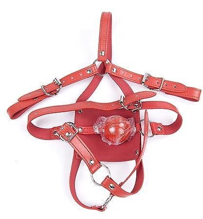 JiXGzAo Bâillon Buccal SM En Similicuir Avec Boule De Interne Bondage, Écarteur Bouche Réglable, Harnais Tête, À Érotique, Jouet Sexuel For Femmes