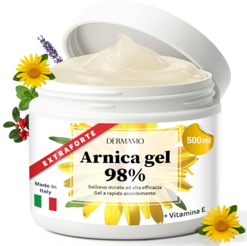 Dermamo Arnica per cavalli uso umano 500 ml – Crema Arnica Montana con Vitamina E, Gel per Muscoli e Articolazioni, Assorbimento Rapido, Formula Botanica Dermatologicamente Testata, Made in Italy