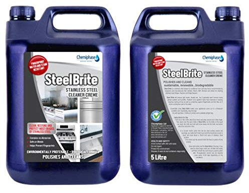 Steel Brite Stainless Steel Cleaner, Stainless Steel Polish 2 x 5 Litres