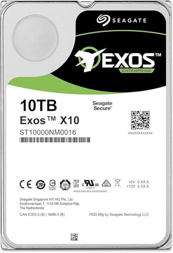 Seagate Enterprise Capacity | ST10000NM0016 | 10 TB 7200 RPM SATA 6,0 Gb/s 256 MB di cache Hyperscale 512e 3,5 Unità disco rigido (rinnovate)