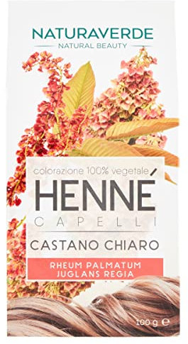 Naturaverde Henné Colorante Vegetale Castano Chiaro 100 g