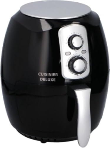 Cuisinier Deluxe Airfryer – 3,6 l – 80 fino a 200 °C – Timer fino a 60 minuti – 1400 W